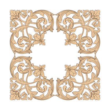 Klasik Barok süsleme vektör 