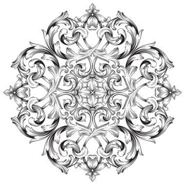 Klasik Barok süsleme vektör 