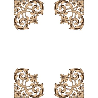 Klasik Barok süsleme vektör 