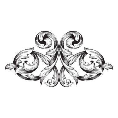 Klasik Barok süsleme vektör 