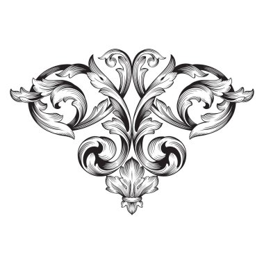 Klasik Barok süsleme vektör 