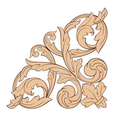 Klasik Barok süsleme vektör 