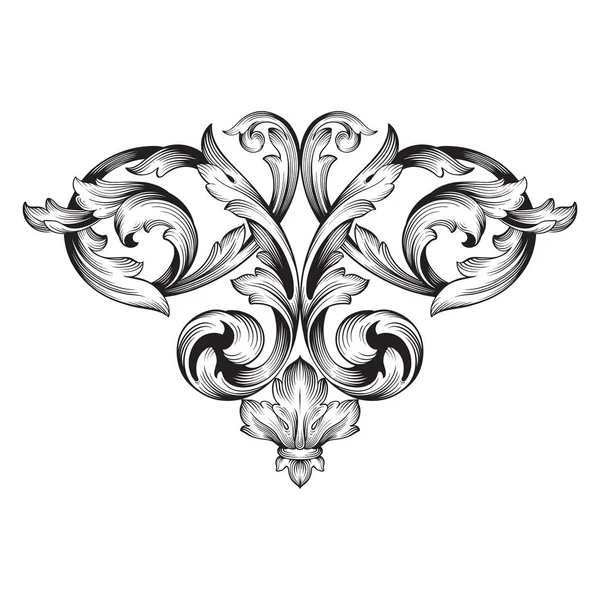 Класичний бароковий орнамент вектор — стоковий вектор