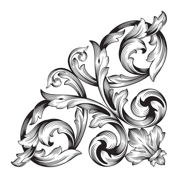 Klasik Barok süsleme vektör — Stok Vektör
