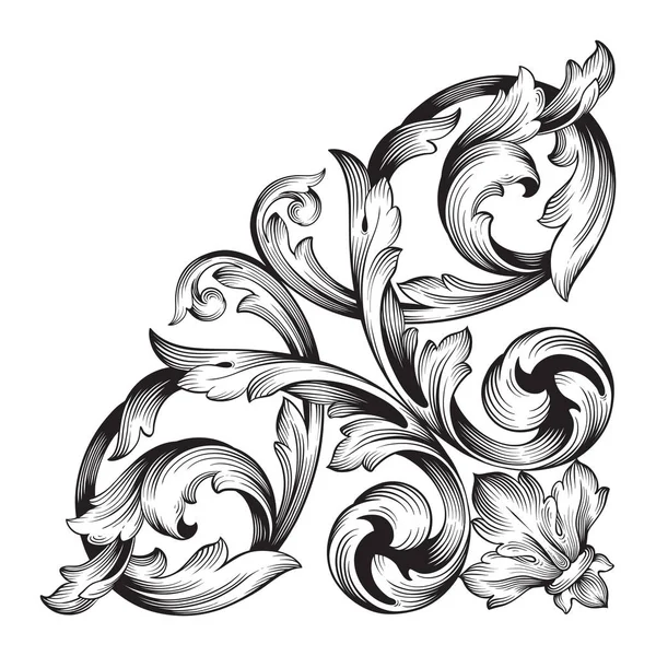 Vector clásico ornamento barroco — Archivo Imágenes Vectoriales