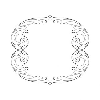 Klasik Barok süsleme vektör 