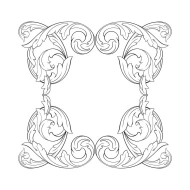 Klasik Barok süsleme vektör 