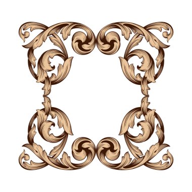 Klasik Barok süsleme vektör 