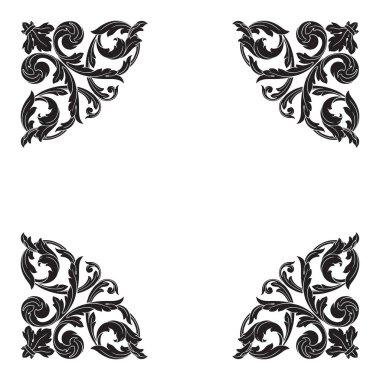 Klasik Barok süsleme vektör 