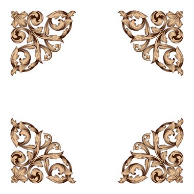 Klasik Barok süsleme vektör 