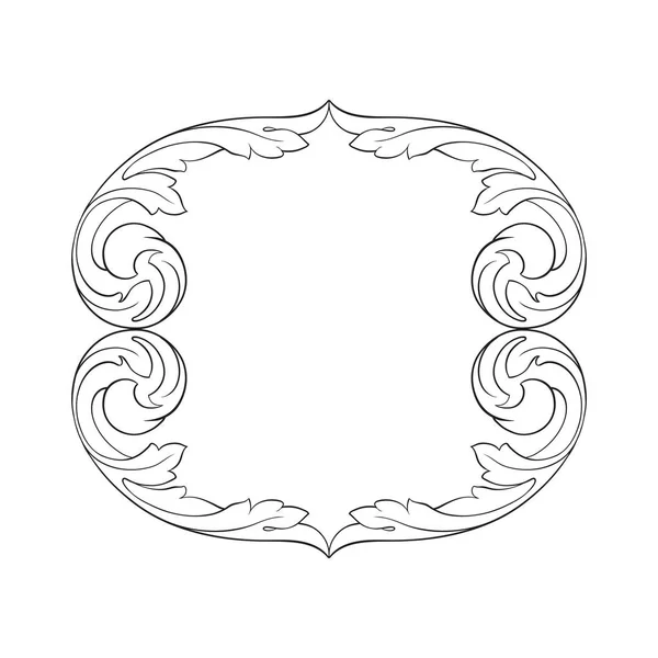 Classical baroque ornament vector — Stock Vector