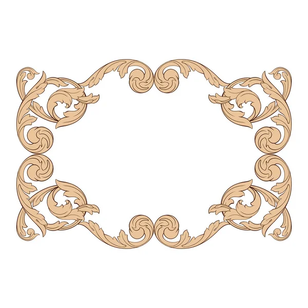 Classical baroque ornament vector — Stock Vector