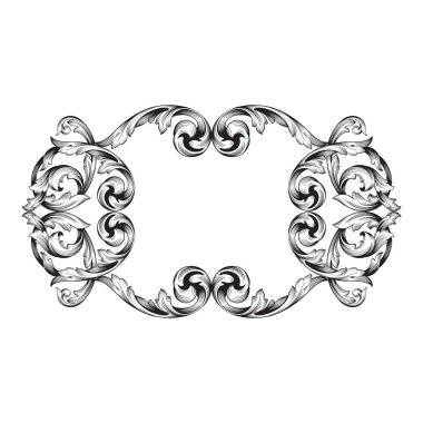 Klasik Barok süsleme vektör 