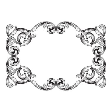 Klasik Barok süsleme vektör 