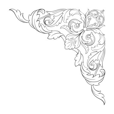 Klasik Barok süsleme vektör 
