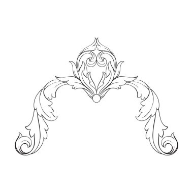 Klasik Barok süsleme vektör 
