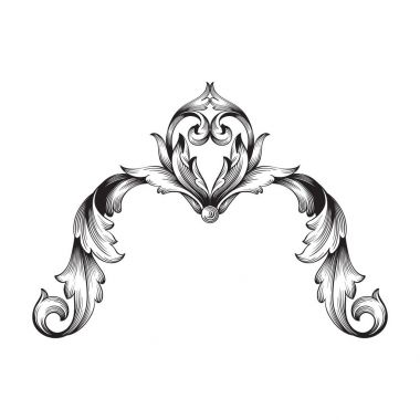 Klasik Barok süsleme vektör 