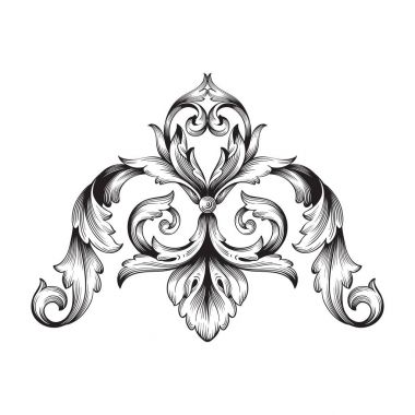 Klasik Barok süsleme vektör 