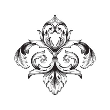 Klasik Barok süsleme vektör 