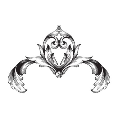 Klasik Barok süsleme vektör 