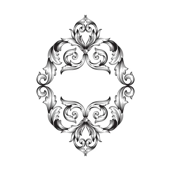 Classical baroque ornament vector — Stock Vector