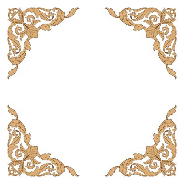 Klasik Barok süsleme vektör 