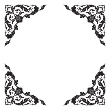 Klasik Barok süsleme vektör 