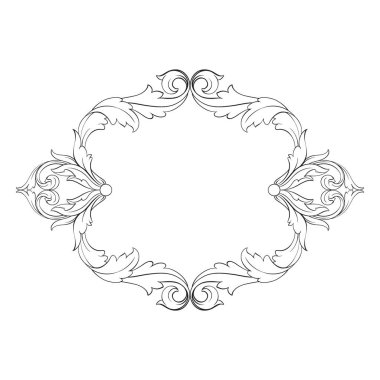 Klasik Barok süsleme vektör 