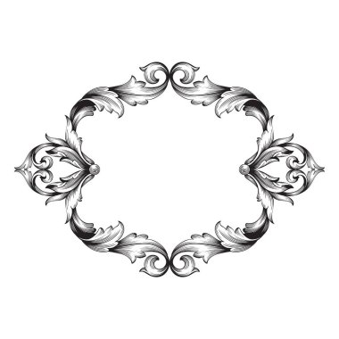 Klasik Barok süsleme vektör 