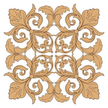 Klasik Barok süsleme vektör 