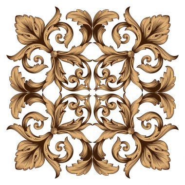 Klasik Barok süsleme vektör 