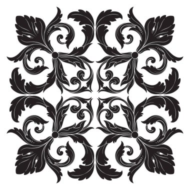Klasik Barok süsleme vektör 