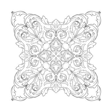 Klasik Barok süsleme vektör 