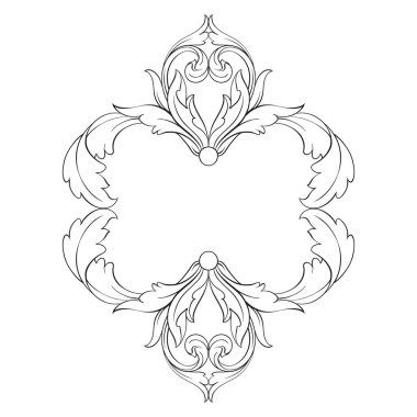 Klasik Barok süsleme vektör 