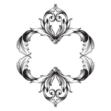 Klasik Barok süsleme vektör 