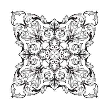 Klasik Barok süsleme vektör 