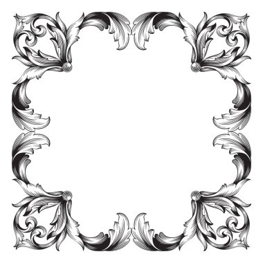 Klasik Barok süsleme vektör 
