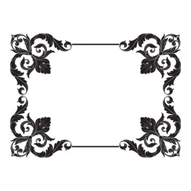 Klasik Barok süsleme vektör 