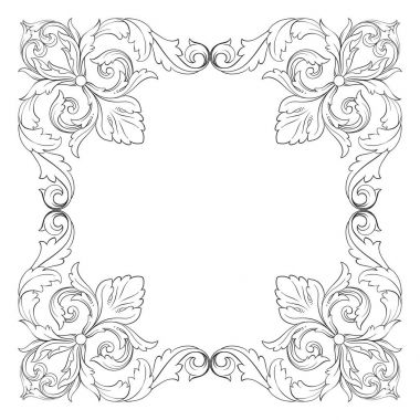 Klasik Barok süsleme vektör 