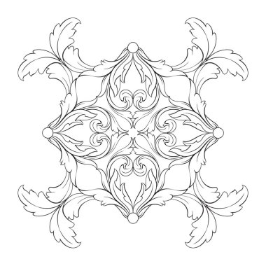 Klasik Barok süsleme vektör 