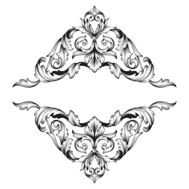 Klasik Barok süsleme vektör 