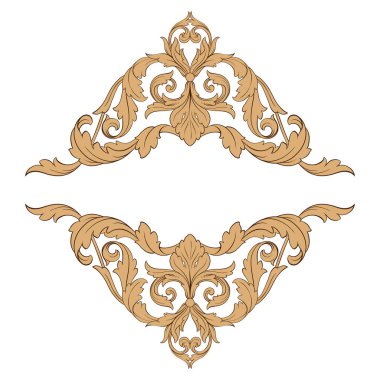 Klasik Barok süsleme vektör 