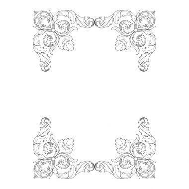 Klasik Barok süsleme vektör 