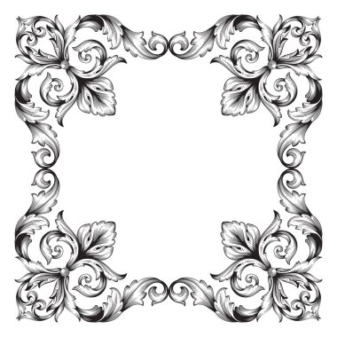 Klasik Barok süsleme vektör 