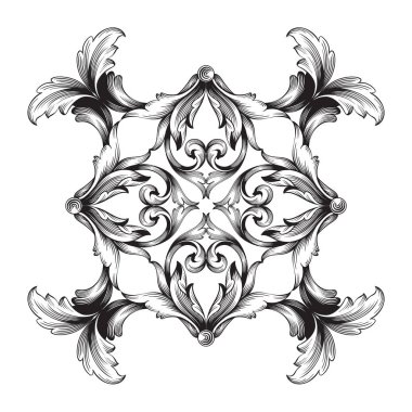 Klasik Barok süsleme vektör 