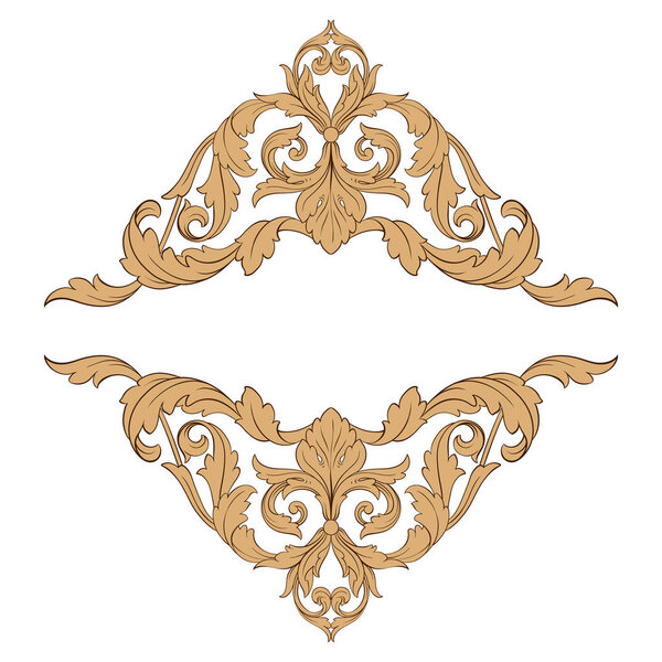Классический вектор орнамента барокко
 