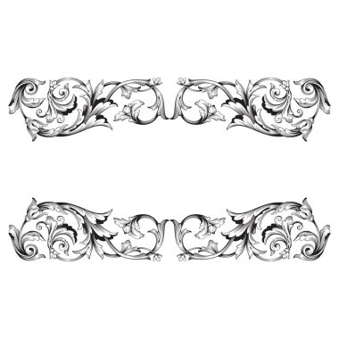 Klasik Barok süsleme vektör 