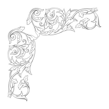 Klasik Barok süsleme vektör 