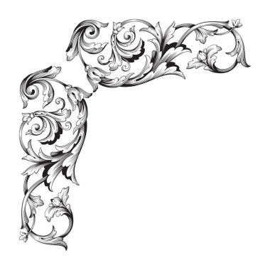 Klasik Barok süsleme vektör 