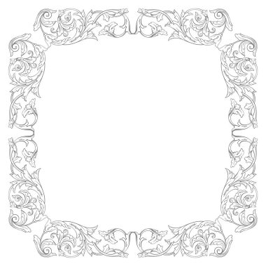 Klasik Barok süsleme vektör 